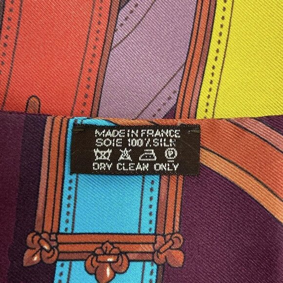 HERMES Maxi Twilly - Purple Blue Gray Multi Scarf 227-072625 - Picture 4 of 5